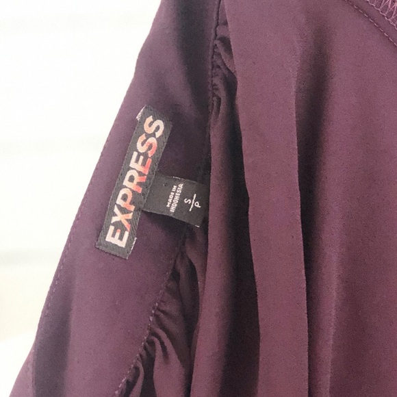 Expree Blouse Long Sleeve Plum Size S - Picture 4 of 4